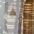 Ażurowy abażur rattanowy do lamp sufitowych Bala S, naturalny - Bazar Bizar