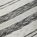 Biała narzuta w paski Anser 140x200, bawełna Oeko-Tex - Nordal
