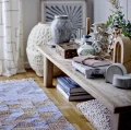Kolorowy dywanik Vikka Blue 245x75 - Bloomingville