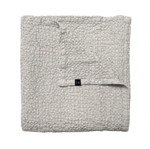 Narzuta na łóżko 260x260 Dani Clean, Oeko-Tex Gots, jasnoszara - Himla