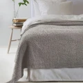 Narzuta na łóżko 260x260 Dani Clean, Oeko-Tex Gots, jasnoszara - Himla