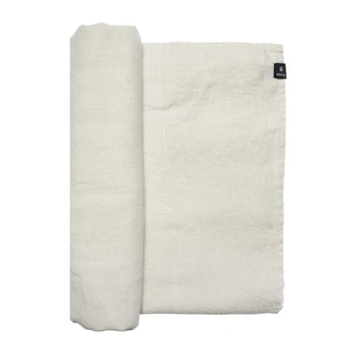 Lniany obrus na stół beżowy 145x250 Sunshine Fog - Himla