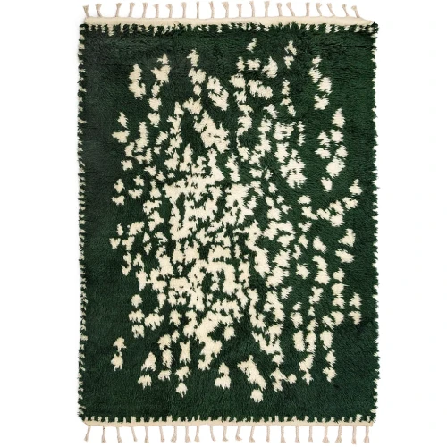 Dywan z długim włosiem Suovilla Green 170x240 wełniany - Finarte