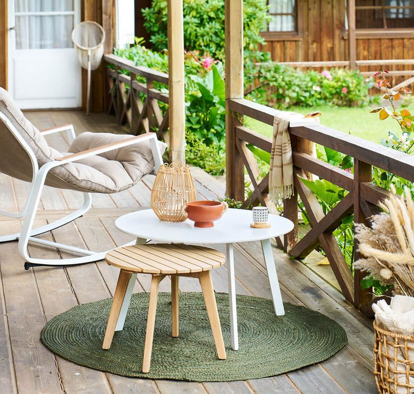 stolik drewniany na balkon Hesperide, sklep natural home decor