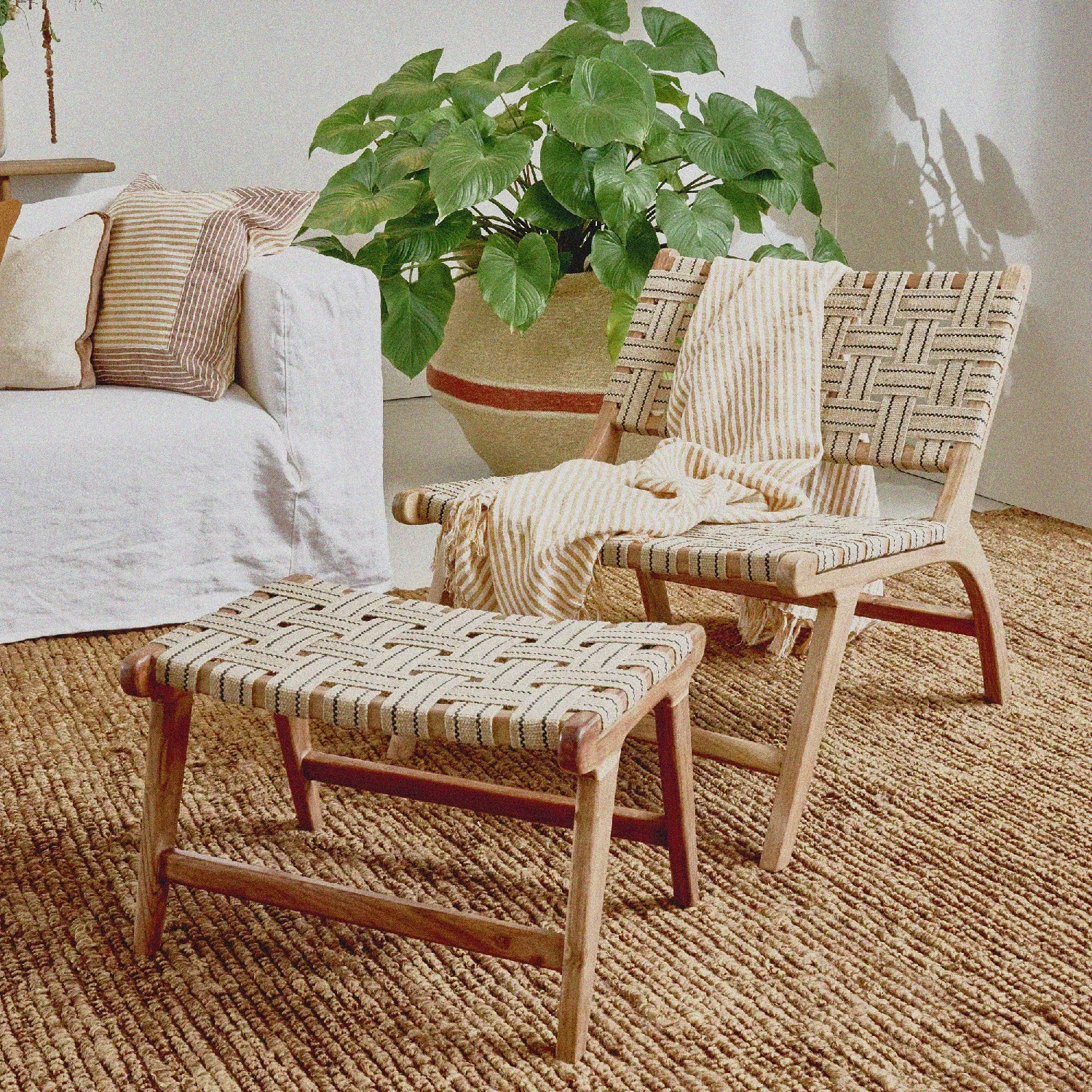 Podnóżek Aosta Pomax, Natural Home Decor