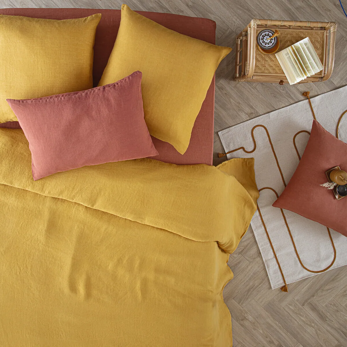 Pościel lniana, natural home decor