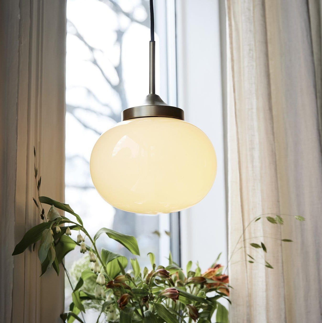 szklana lampa wisząca, sklep natural home decor