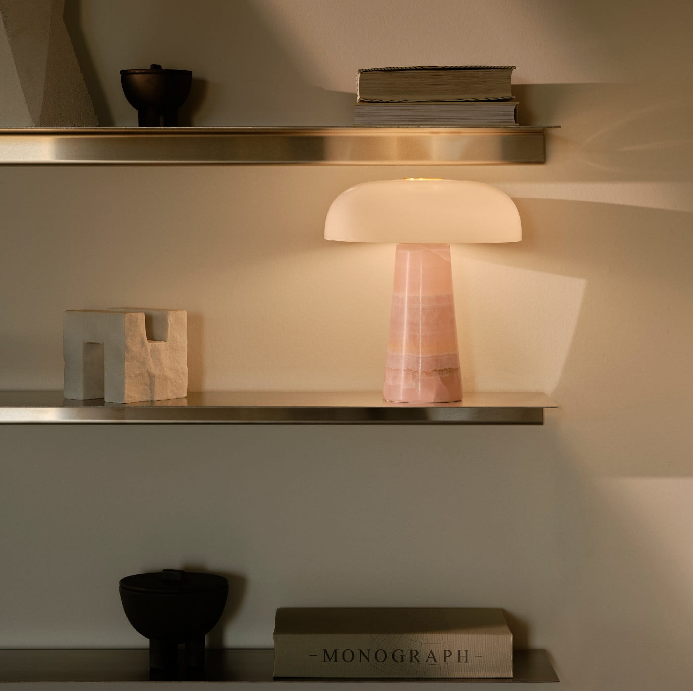 Lampa stołowa z kamienia jadeit Glossy Dftp Nordlux Natural Home Decor