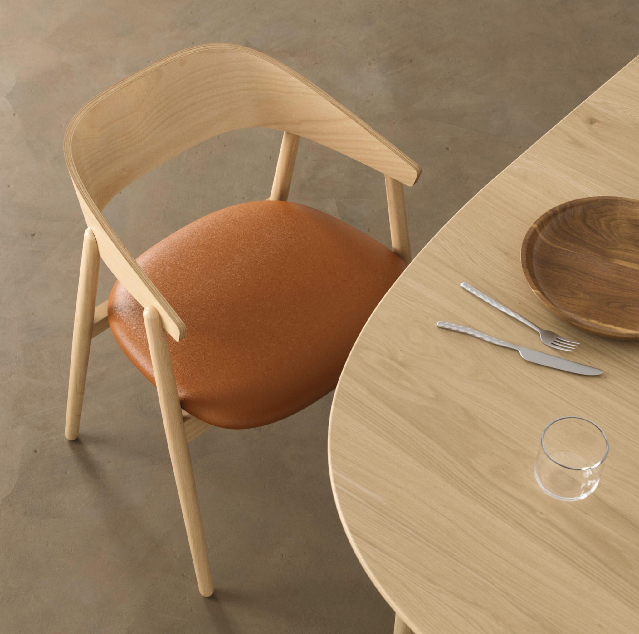 Krzesło drewniane tapicerowane AC2 Andersen Furniture Natural Home Decor