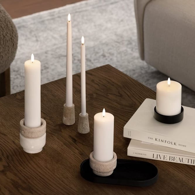świeca led na pilota, natural home decor