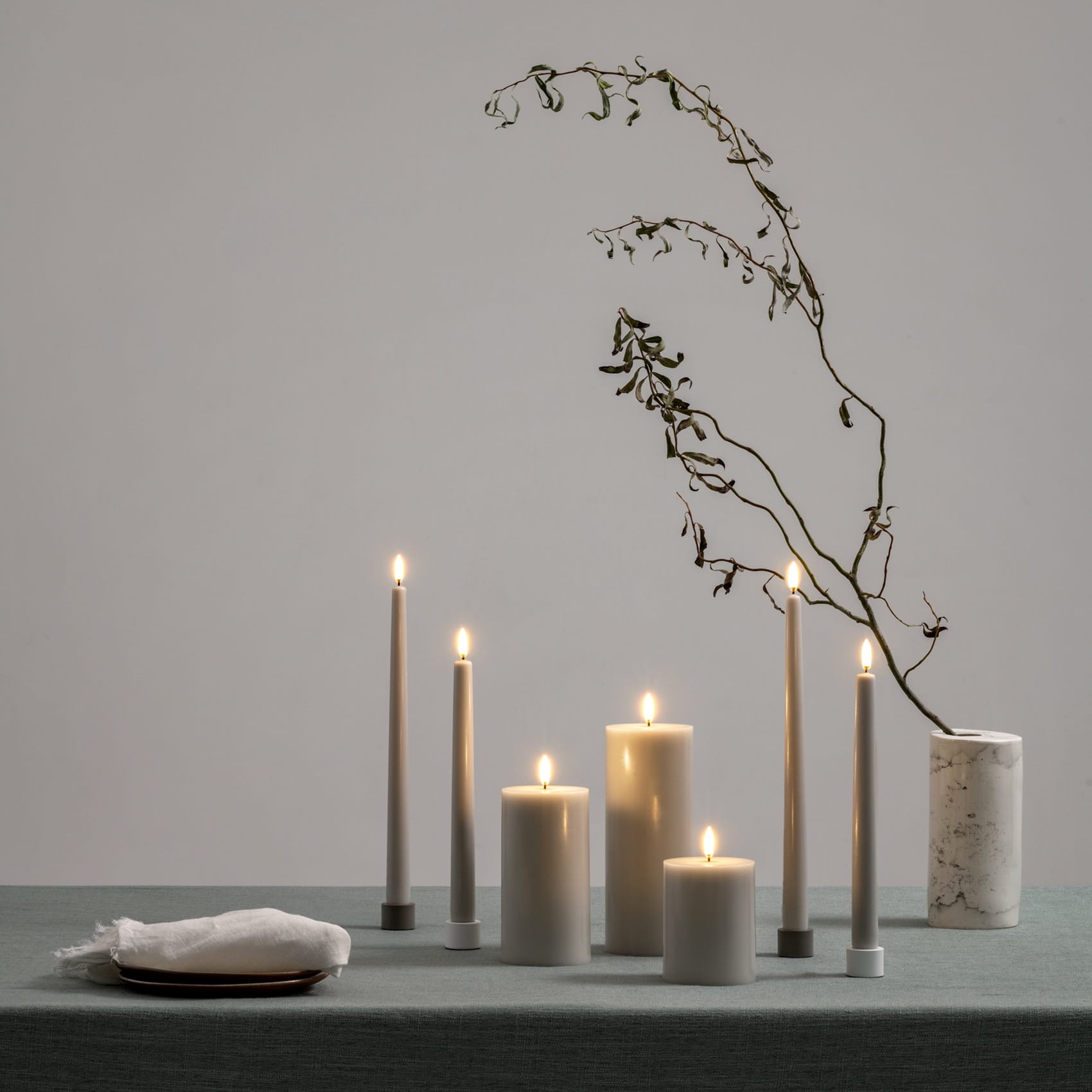 świeca led na pilota, natural home decor