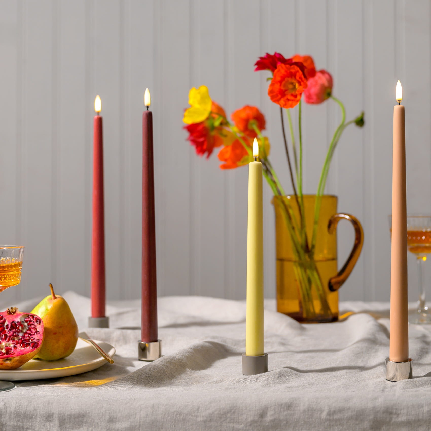 świeca led na pilota, natural home decor