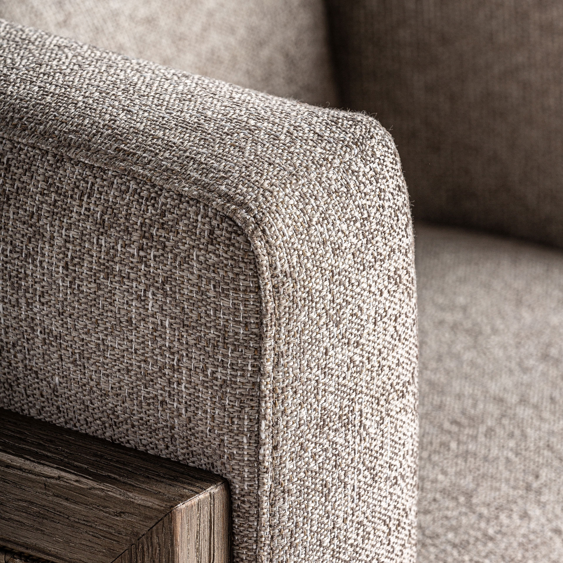 Fotel drewniany z plecionką, Natural Home Decor