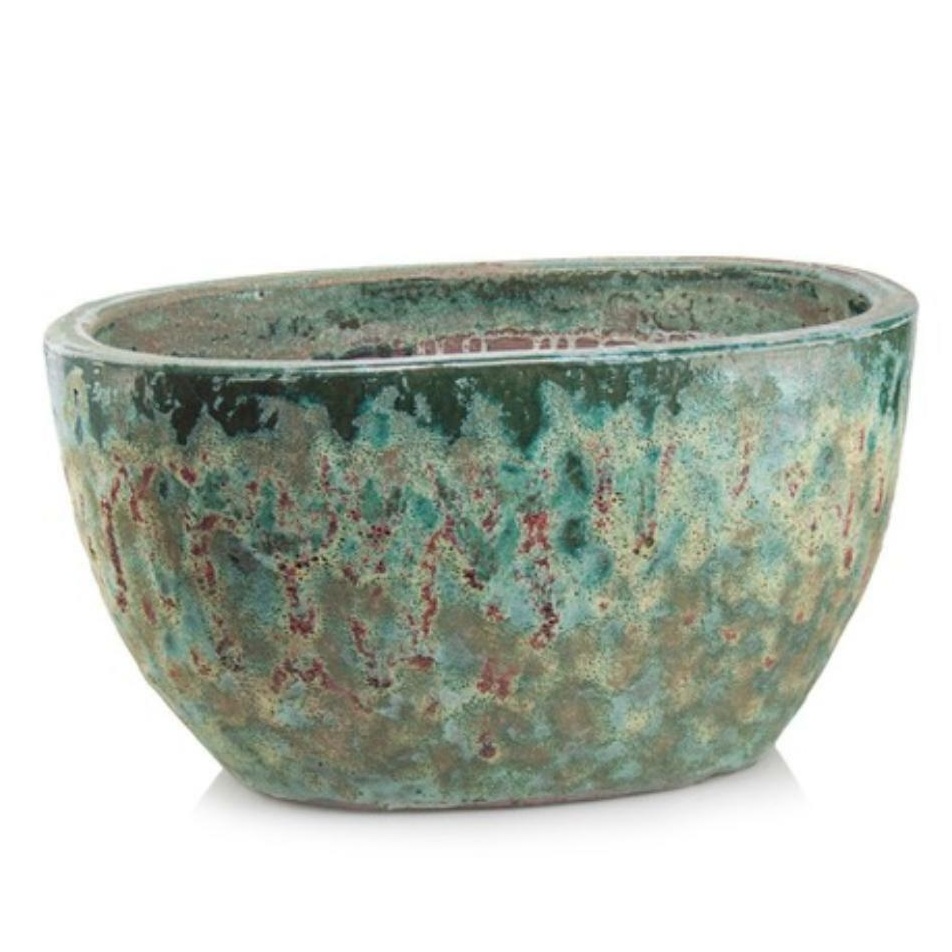 podłużna donica ogrodowa ceramiczna, natural home decor
