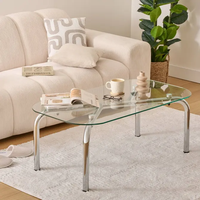 stolik kawowy szklany owalny, Natural Home Decor