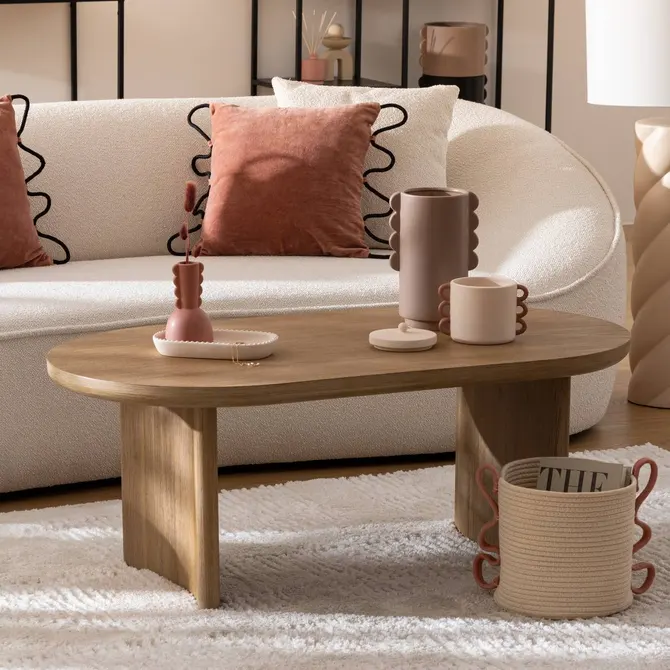 stolik kawowy owalny, Natural Home Decor