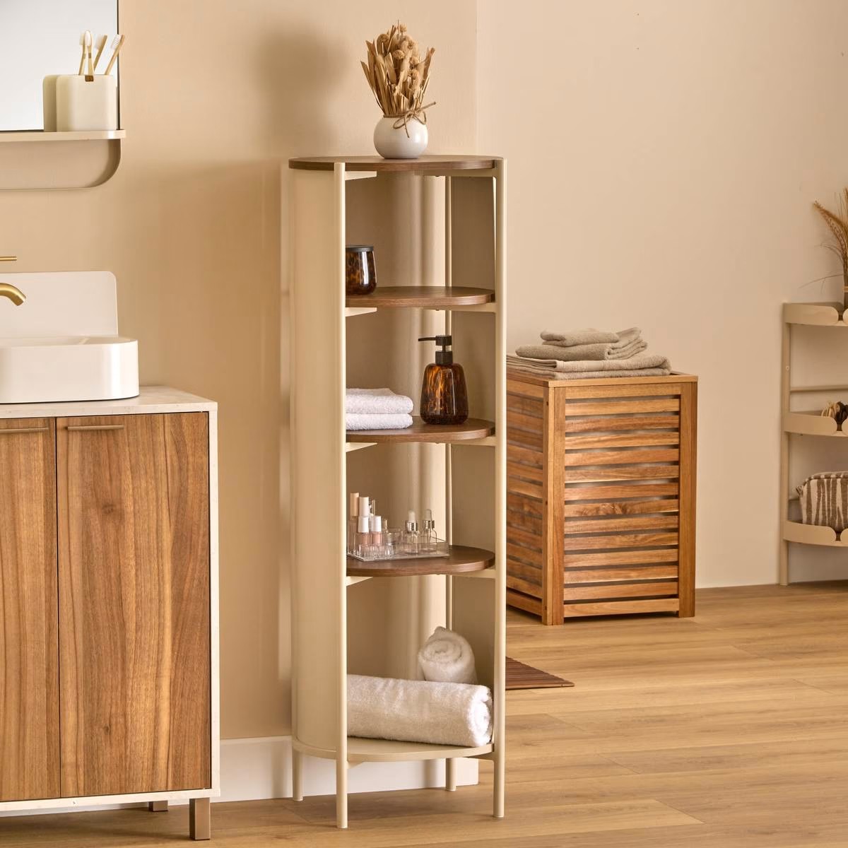 wąski regał łazienkowy, Natural Home Decor