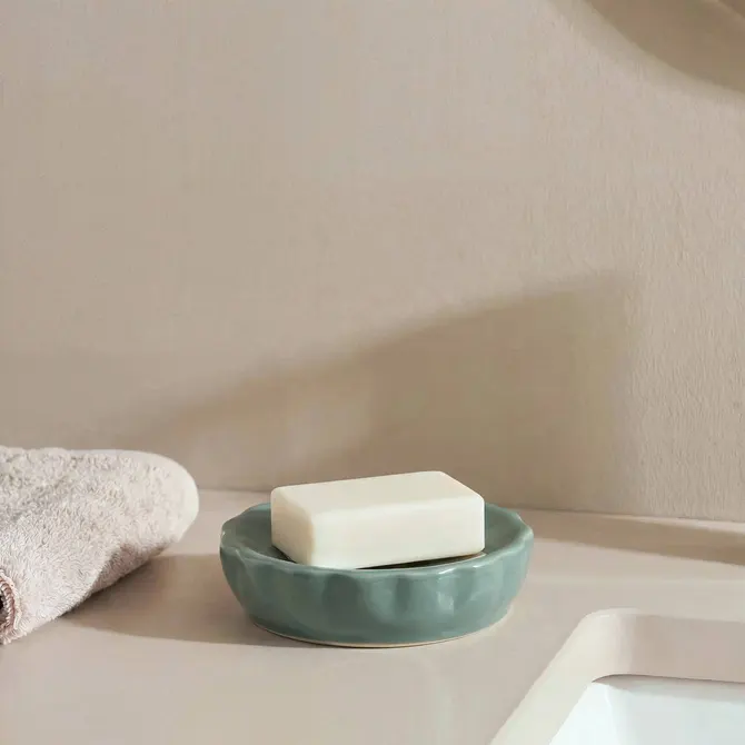 ceramiczna mydelniczka okrągła, Natural Home Decor