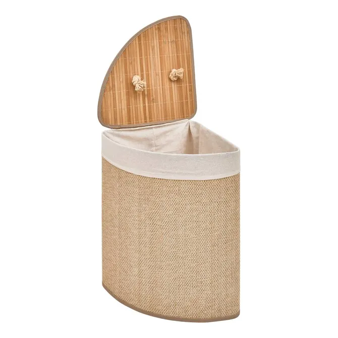 narożny kosz na pranie z bambusa, 5five, Home Decor