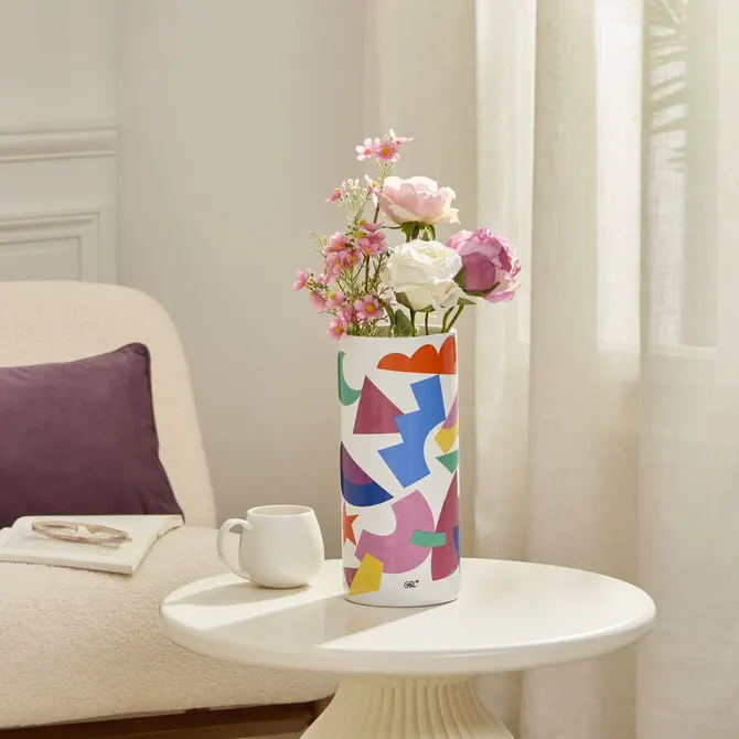 kolorowy wazon ceramiczny, Natural Home Decor